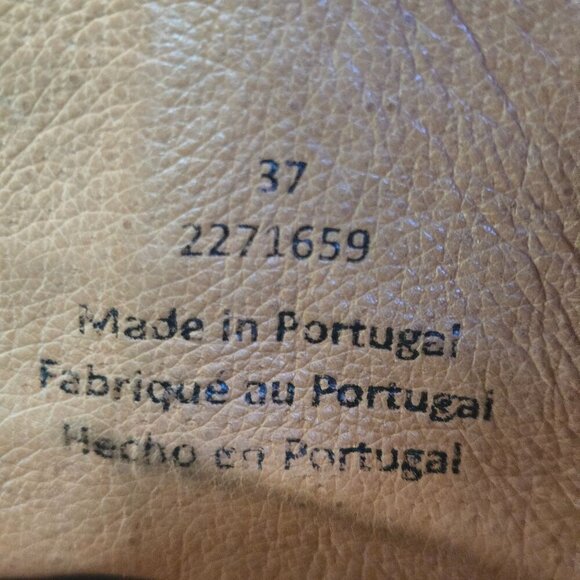 Free People Cecile Brown Croc Embossed Leather Block Heel Booties Size 37/6.5 - Picture 8 of 12